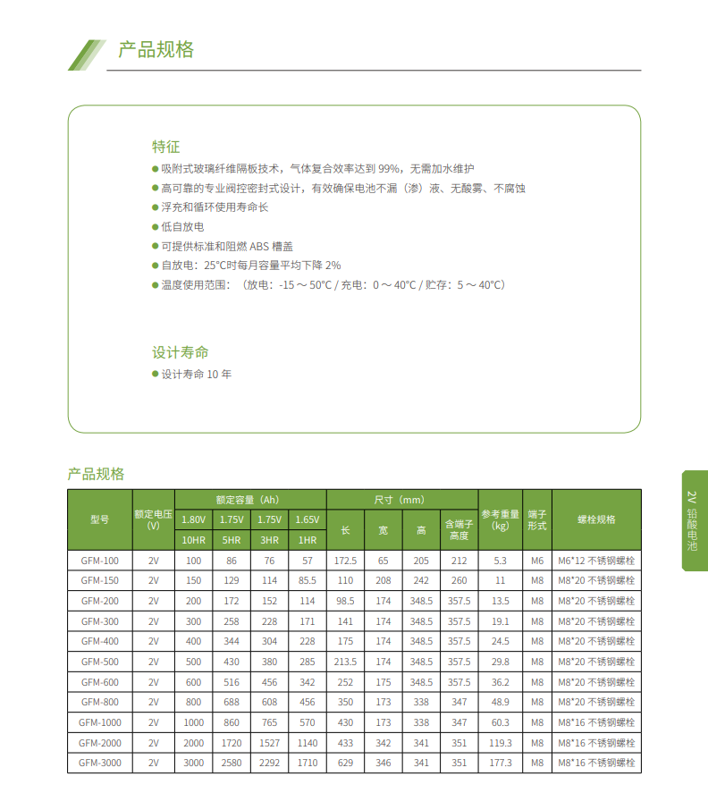 趣体育蓄电池2V系列(图3)